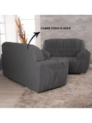 Capa de sofá elástica 2 e 3 lugares