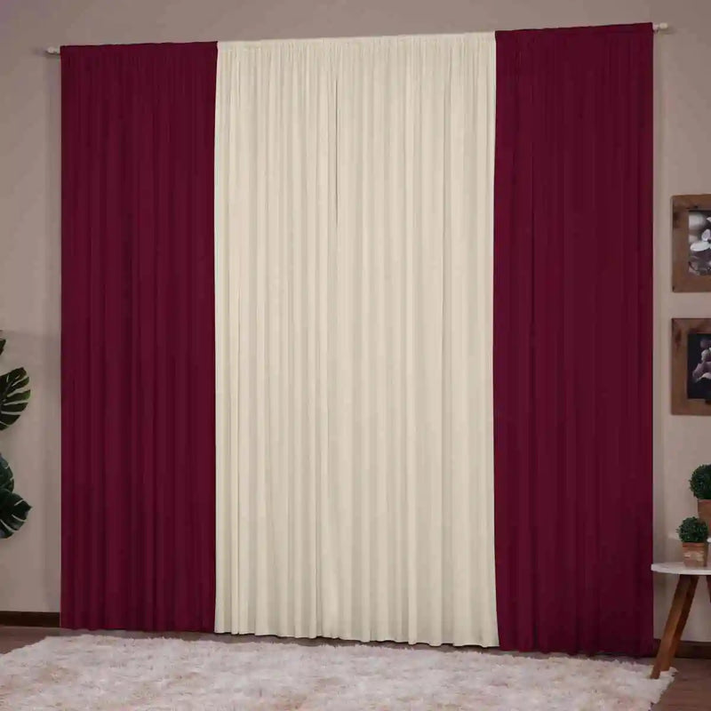 Cortina Versátil 3,00X2,80 (para diversos ambientes) Janela Sala de Estar Quarto Escritório Decoração Cozinha