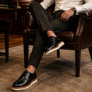 Sapato Masculino GuGi Casual em Material Sintético Preto ou Caramelo