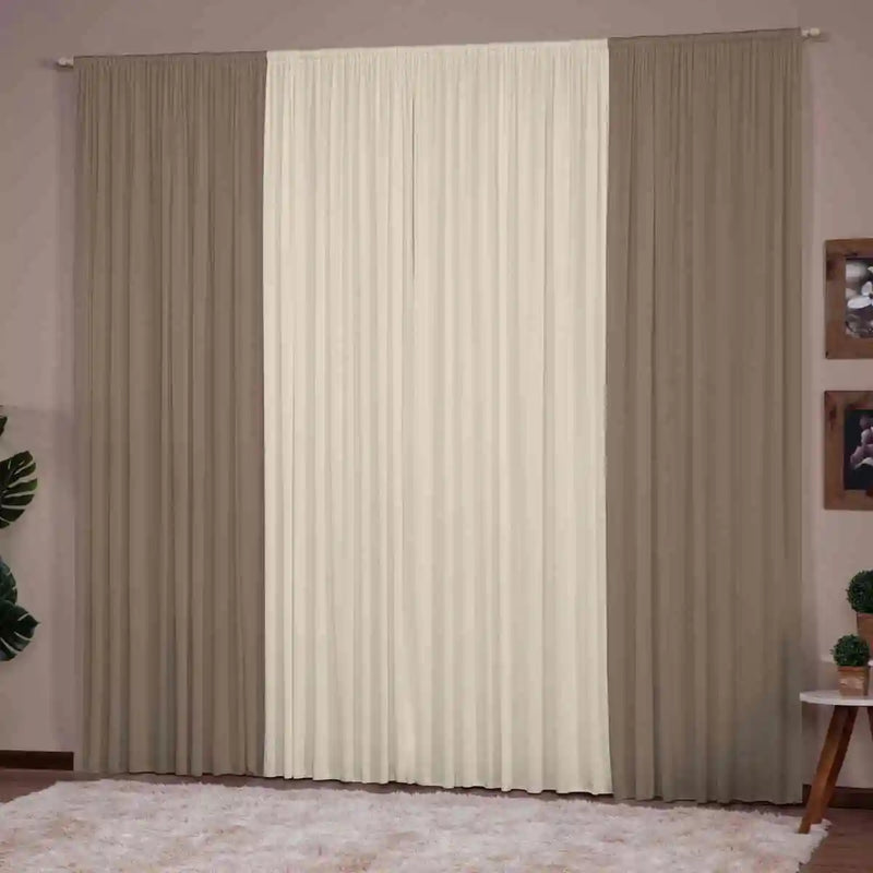 Cortina Versátil 3,00X2,80 (para diversos ambientes) Janela Sala de Estar Quarto Escritório Decoração Cozinha