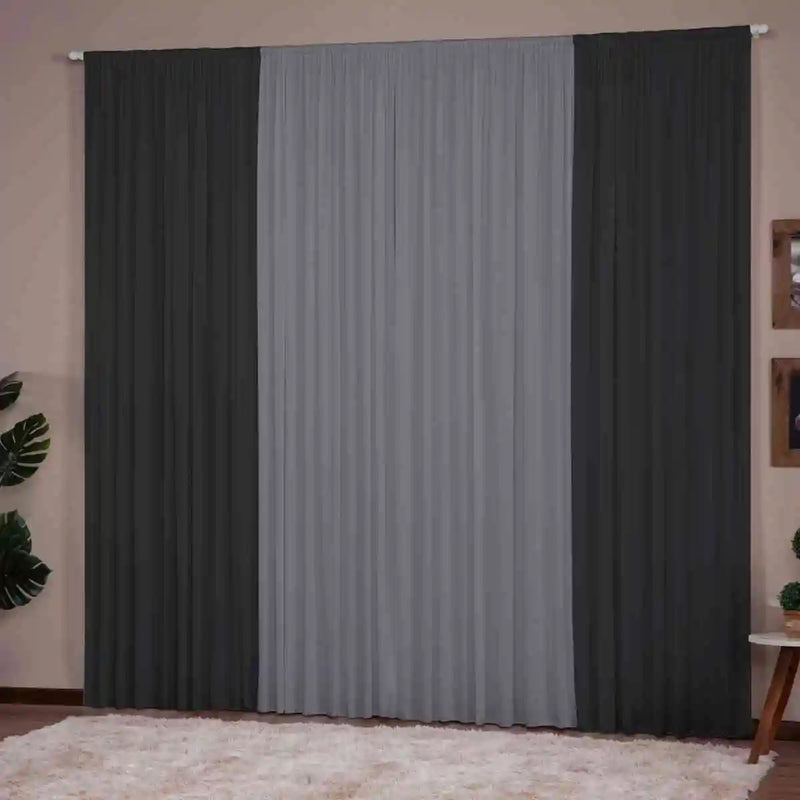 Cortina Versátil 3,00X2,80 (para diversos ambientes) Janela Sala de Estar Quarto Escritório Decoração Cozinha