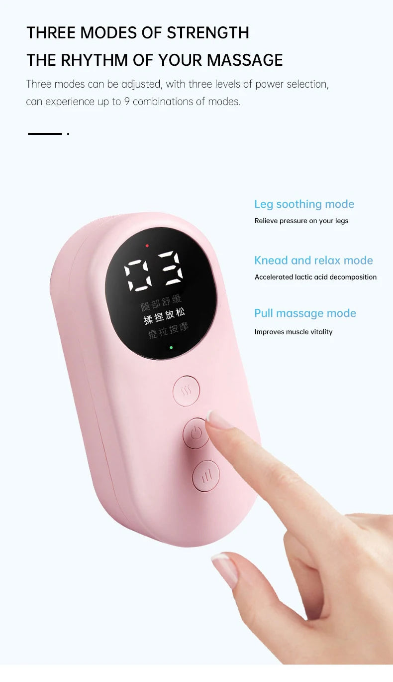 Caneleira elétrica de alta compressão. Massagem e relaxamento.