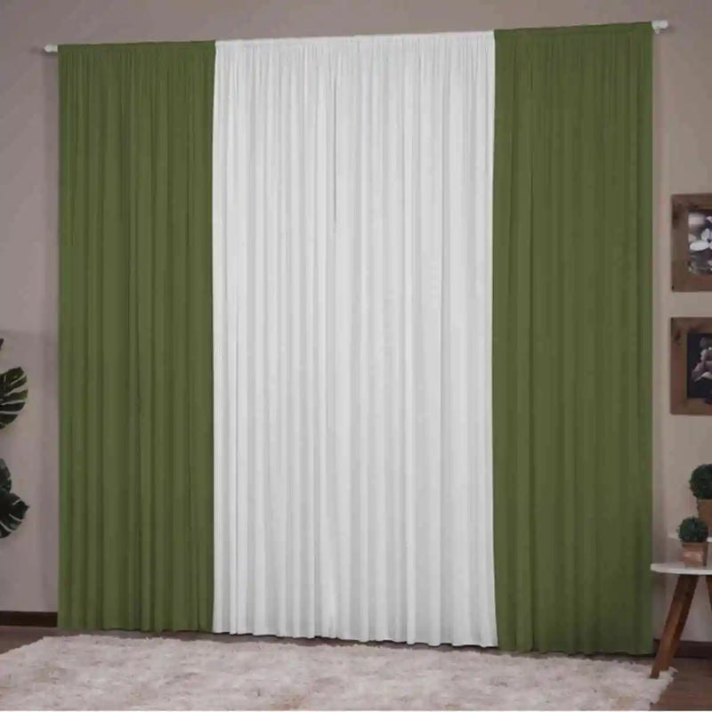 Cortina Versátil 3,00X2,80 (para diversos ambientes) Janela Sala de Estar Quarto Escritório Decoração Cozinha