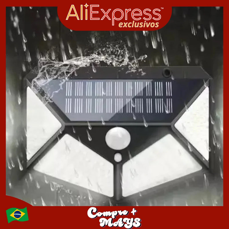 Luminária solar com 100 LEDs. Oferta EXCLUSIVA!!