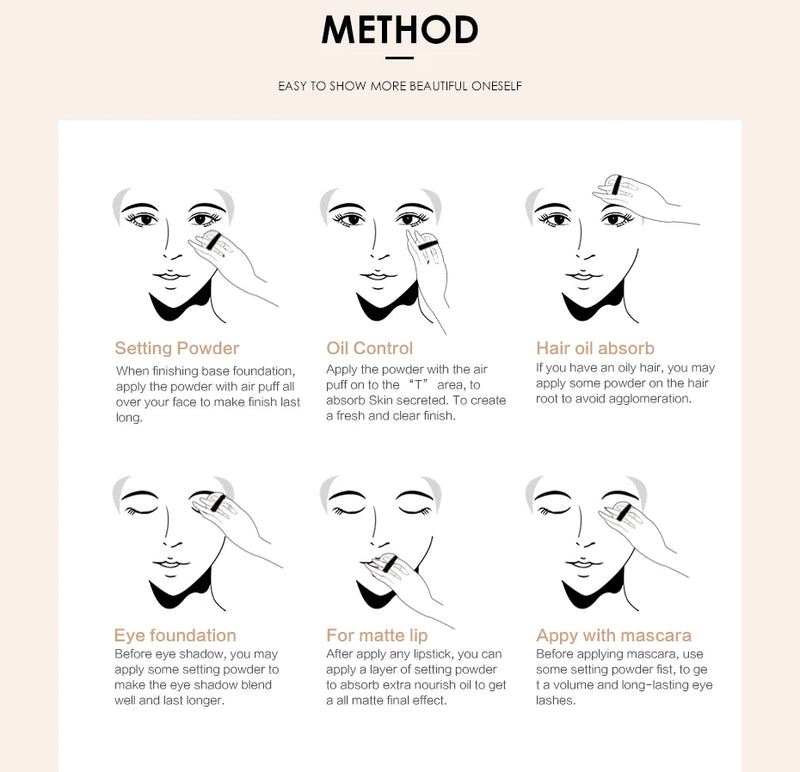 Base em pó FOCALLURE 3 em 1  à prova d'água , base e  controle de oleosidade