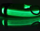 Coleiras fluorescentes luminosas para animais, LED de nylon