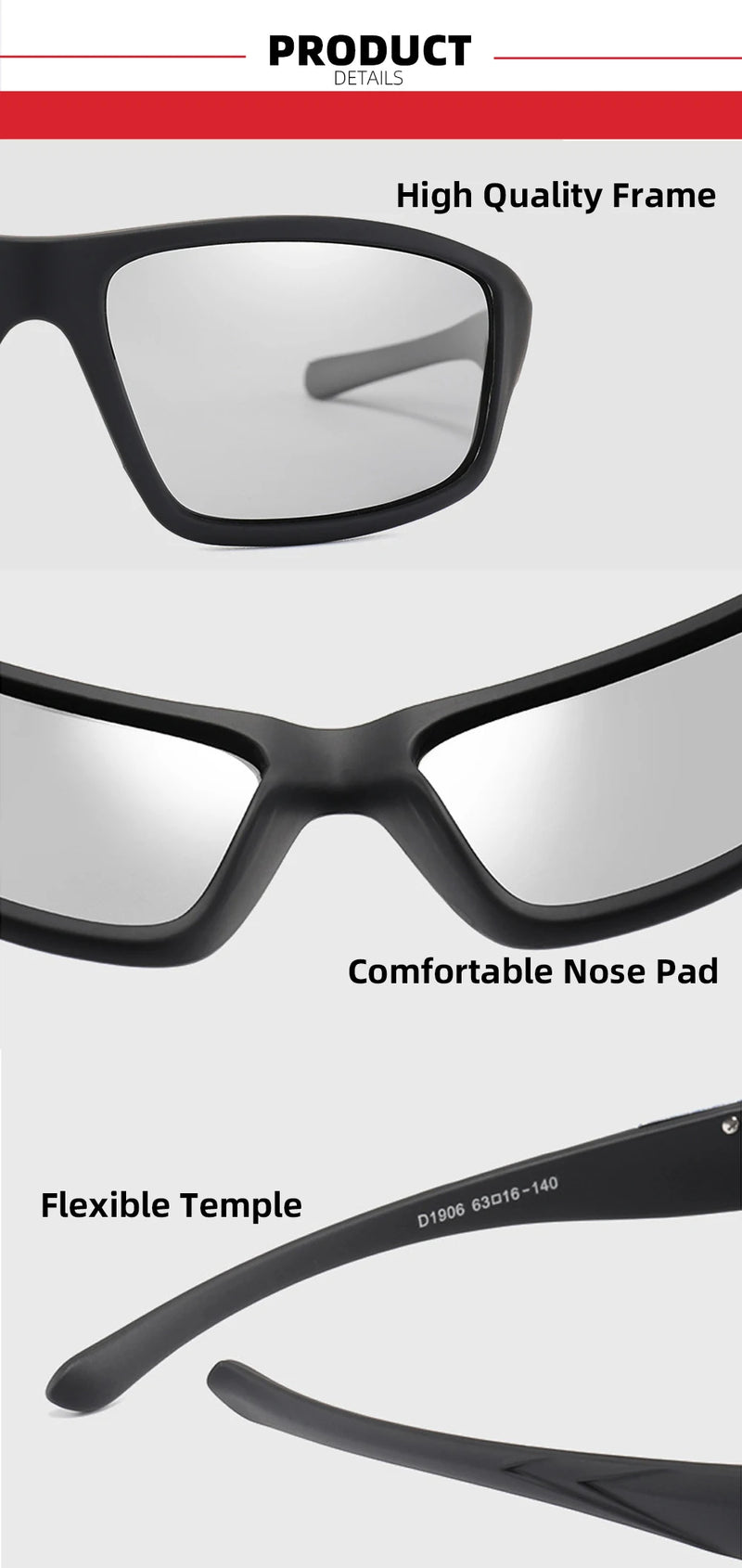 VIVIBEE Óculos fotocromáticos masculinos