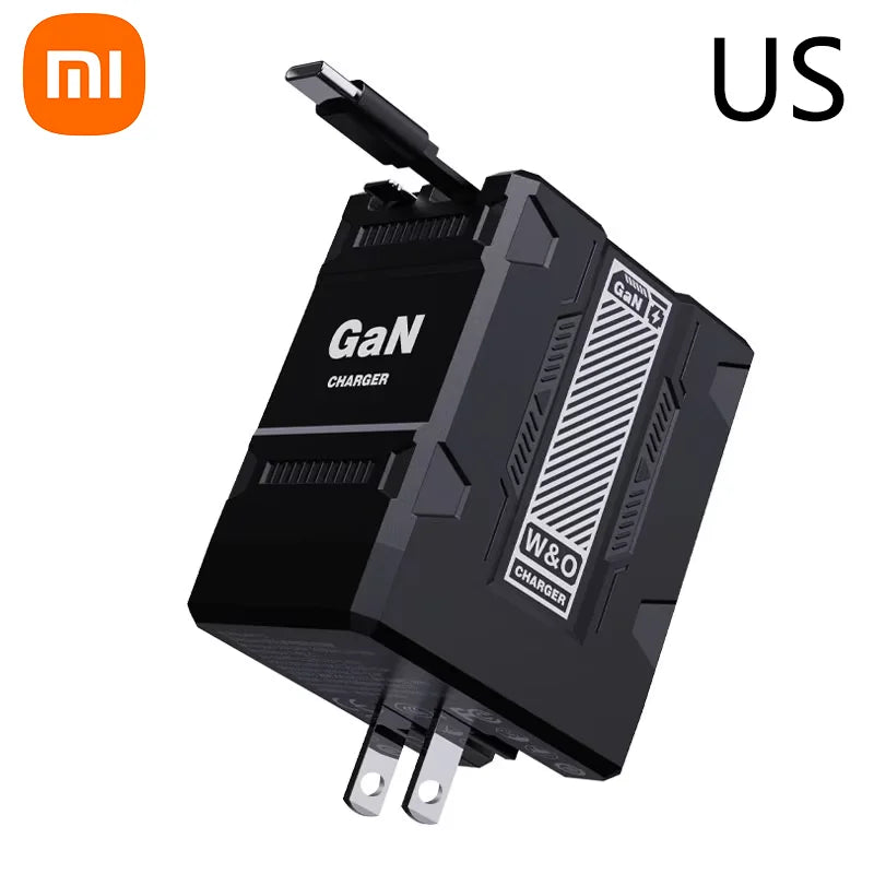 Carregador turbo Xiaomi 120W GaN, cabo retrátil, tipo C ,Compativel com   Iphone 16,  Ipad , Macbook