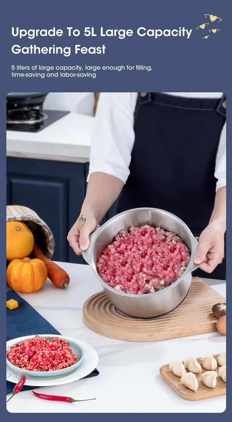 Triturador/processador de alimentos 5L multifuncional