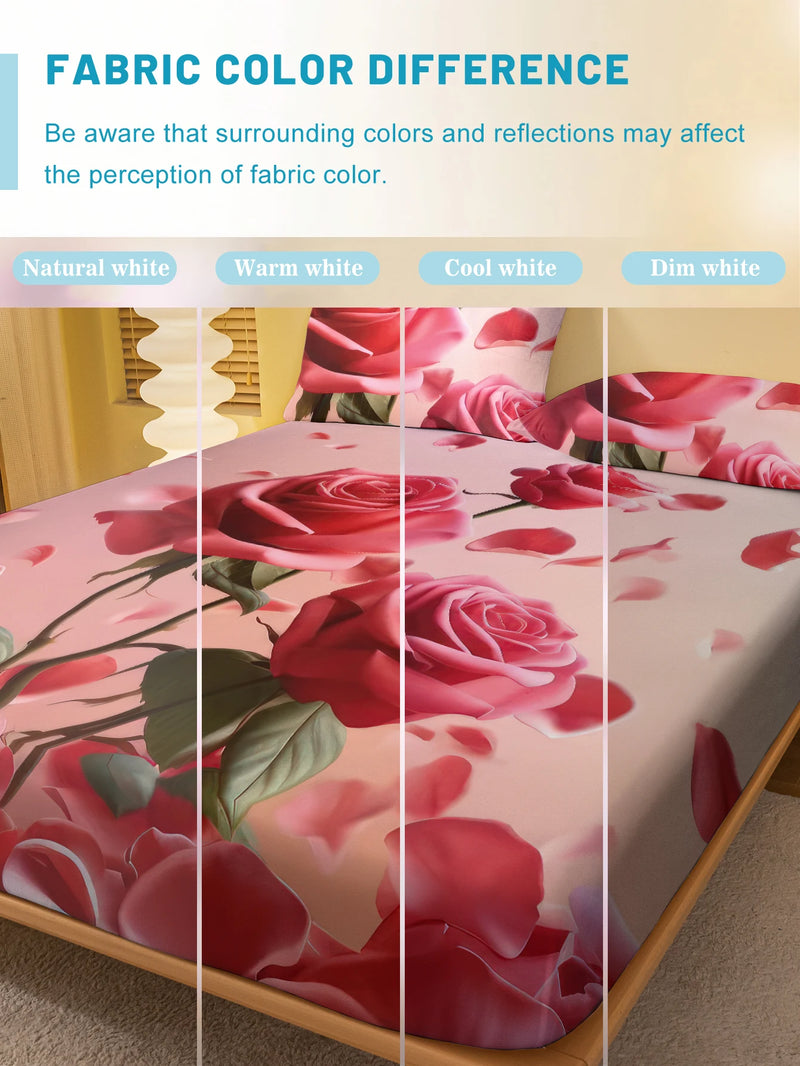 Lençol de cama floral 1pç (sem fronha)