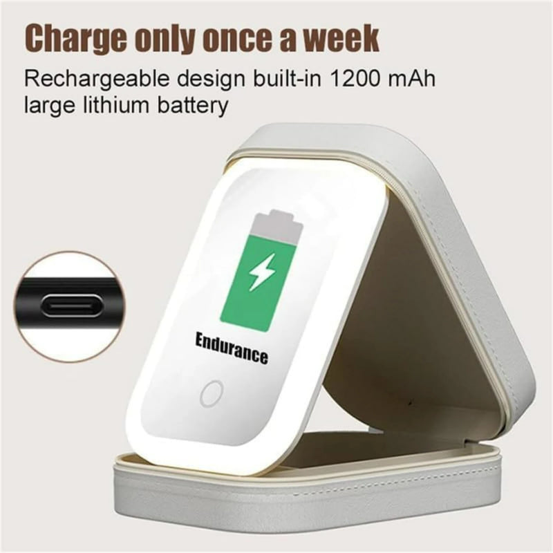 Multifuncional LED, Espelho e porta Cosmético.