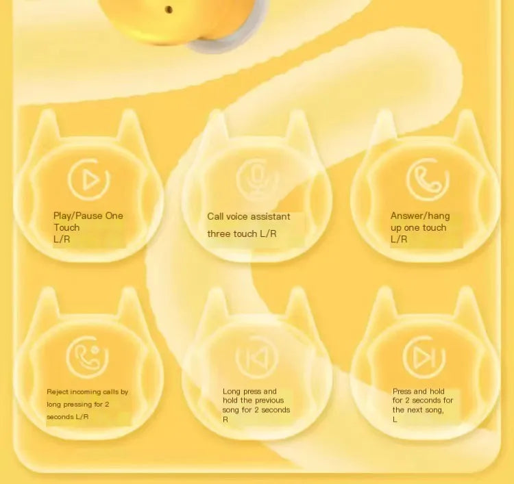 Fones de ouvido sem fio bluetoth cut pet puppy