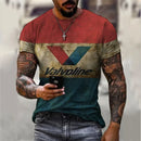 Camisa estampada casual masculina