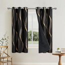 100% Blackout Curtains Luxury Marble Curtain