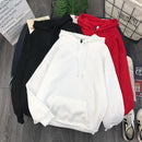 Moletom com capuz de bolso e calça de cor sólida masculino e feminino