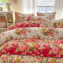 Edredom floral 3 pçs 1colcha e três fronhas (apenas as capas)