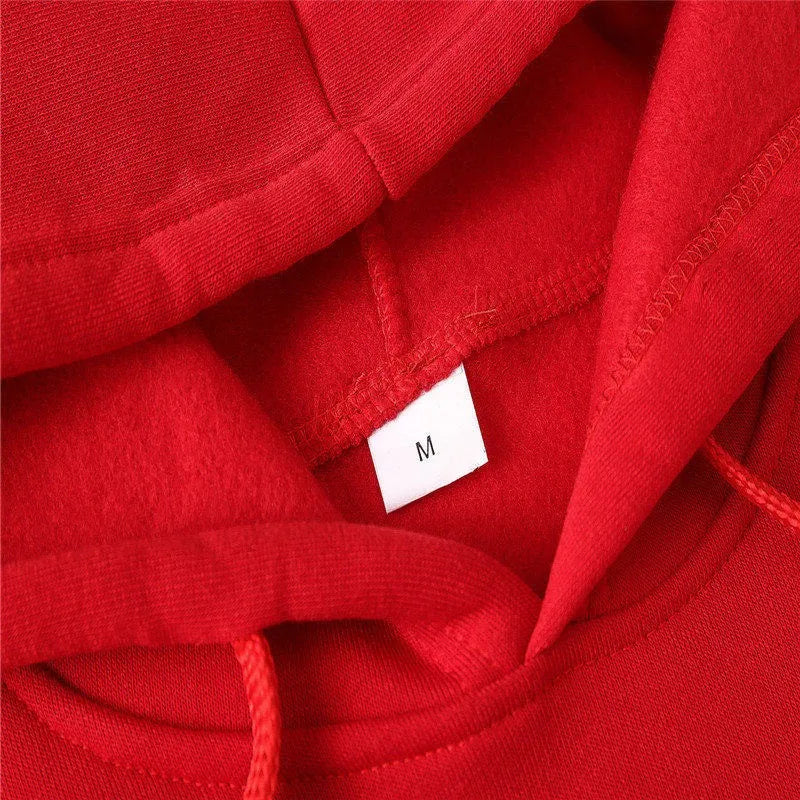 Moletom com capuz de bolso e calça de cor sólida masculino e feminino