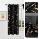 100% Blackout Curtains Luxury Marble Curtain