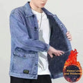 Jaqueta jeans masculinacom forro Fleece |Outono-Inverno|