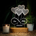 Luminária 3D personalizada com foto e texto - Ideal para namorados