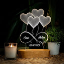 Luminária 3D personalizada com foto e texto - Ideal para namorados