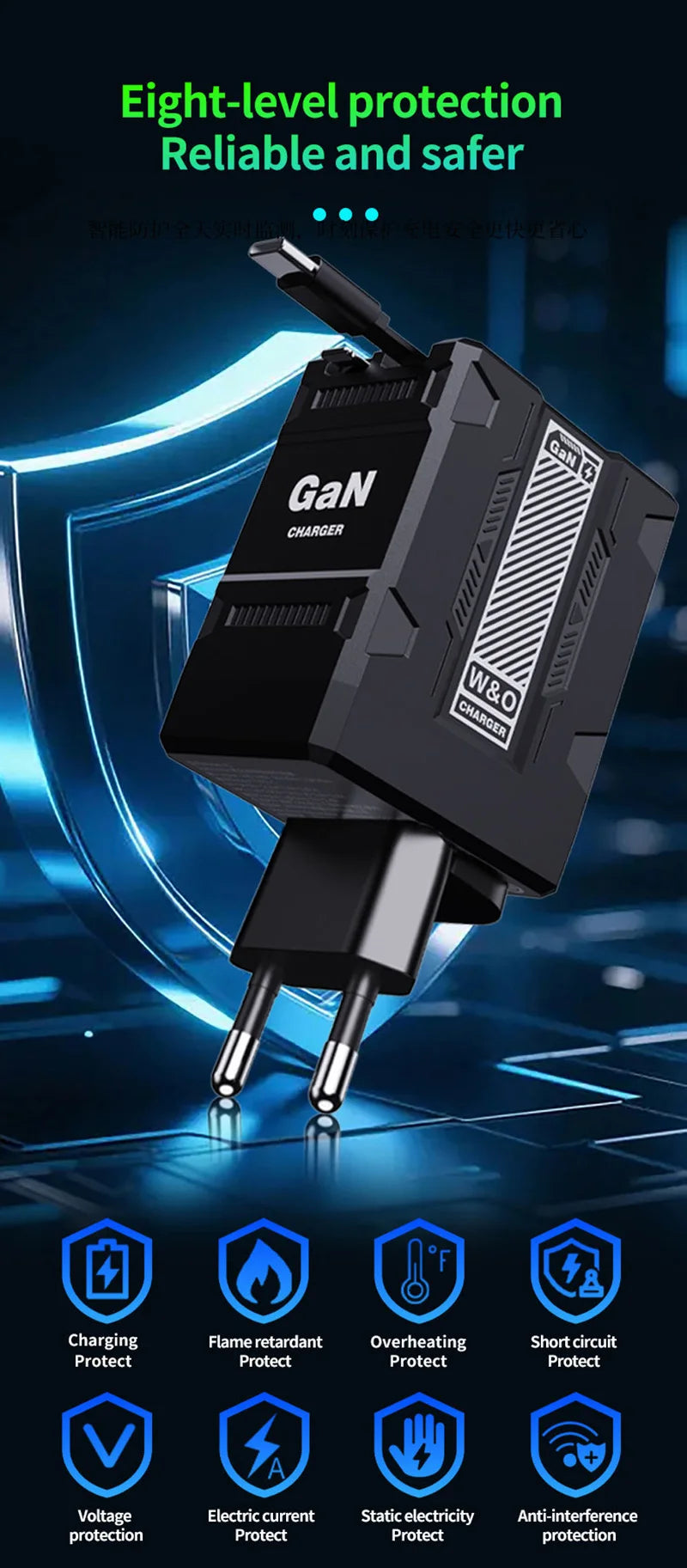 Carregador turbo Xiaomi 120W GaN, cabo retrátil, tipo C ,Compativel com   Iphone 16,  Ipad , Macbook