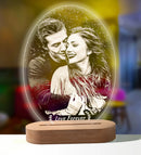 Luminária 3D personalizada com foto e texto - Ideal para namorados