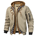Jaqueta Bomber Masculina Quente para Outono/Inverno, Corta-Vento Grosso para Uso Externo