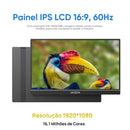 Monitor portátil ARZOPA de 15,6 polegadas FHD 1080P IPS USB-C Mini-HDMI, segunda tela externa para Mac,
 laptop, PC, Switch, Xbox, PS4/5 e Xbox.
