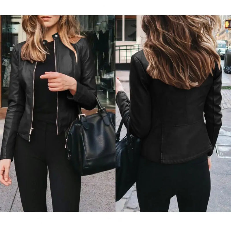 Jaqueta de couro feminina