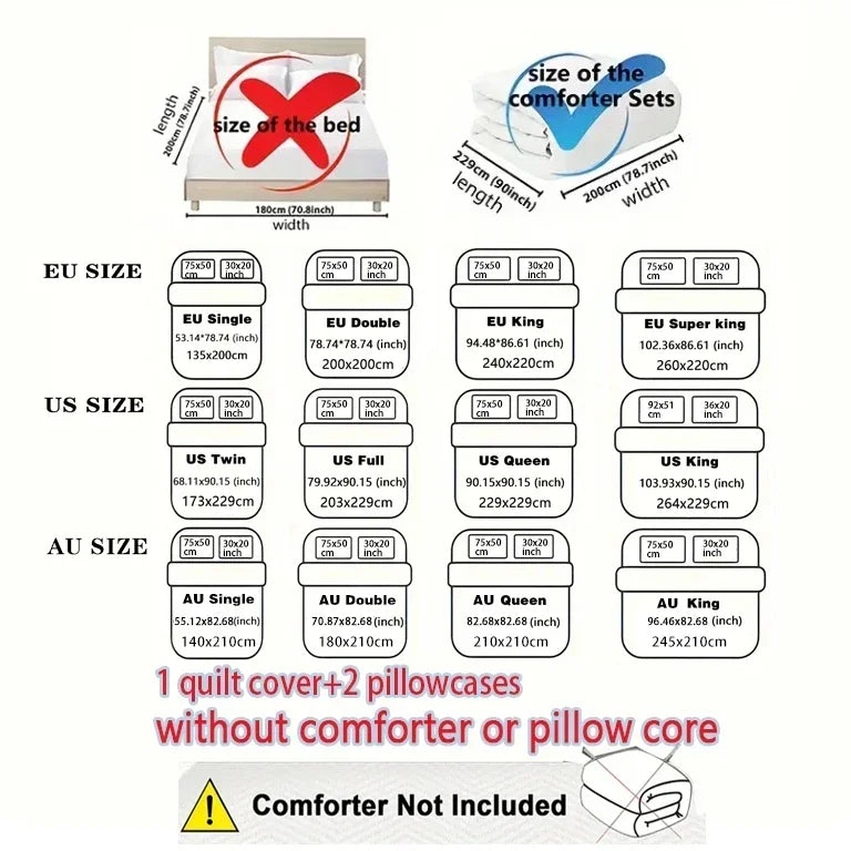 Edredom estampada 03 pçs