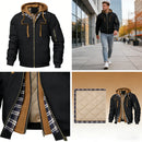 Jaqueta Bomber Masculina Quente para Outono/Inverno, Corta-Vento Grosso para Uso Externo