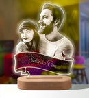 Luminária 3D personalizada com foto e texto - Ideal para namorados