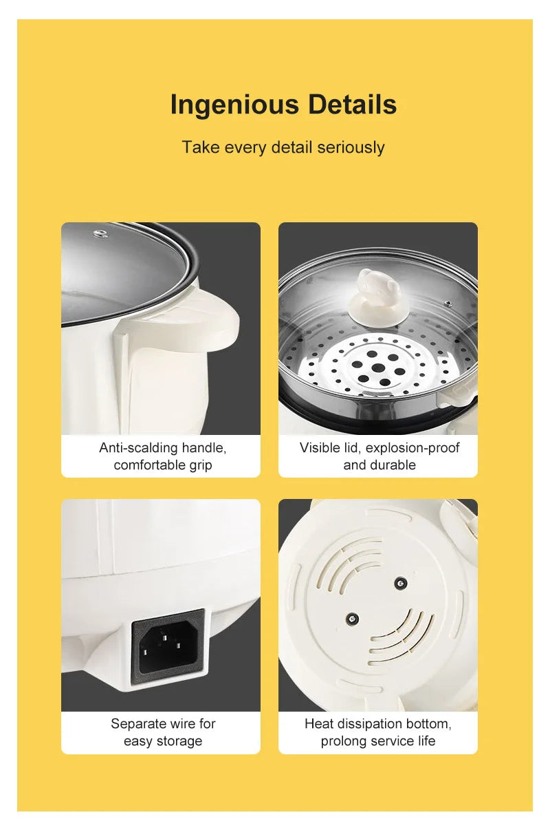 Panela elétrica multifuncional Elétric Cooker 1.7L/2.7L/3.2L