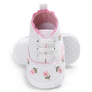 Tênis esportivo casual feminino para bebê, primavera e outono, sola macia, antiderrapante, para caminhada em ambientes internos e externos, calçado para os primeiros passos.
