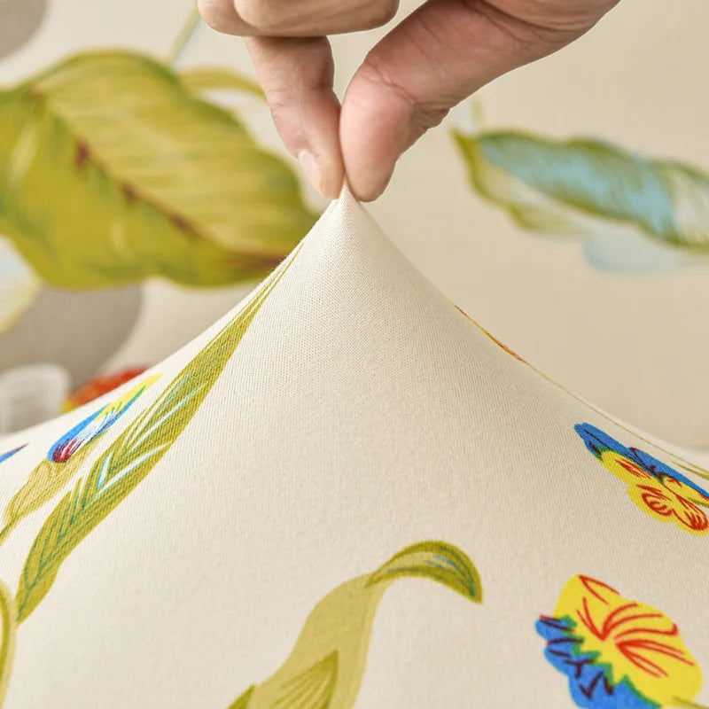 Capa de cadeira estampada floral strecht