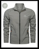 Jaqueta corta-vento masculina, proteção solar UV, respirável, ultraleve