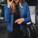 Jaqueta de couro feminina