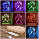 Luminária 3D personalizada com foto e texto - Ideal para namorados