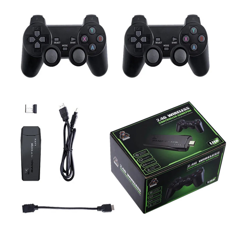 Vídeo Game Stick 4k Retrô 10.000 Jogos Original®+ 2 Controles de Brinde