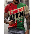 Camisa estampada casual masculina