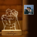 Luminária 3D personalizada com foto e texto - Ideal para namorados