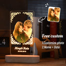 Luminária 3D personalizada com foto e texto - Ideal para namorados