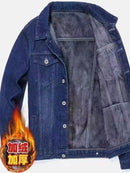 Jaqueta jeans masculinacom forro Fleece |Outono-Inverno|