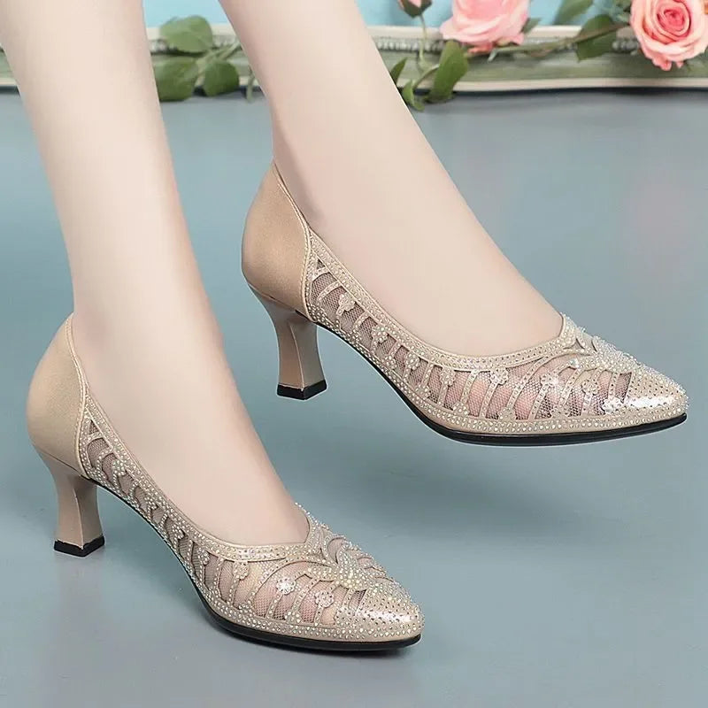 Sapato de luxo feminino Star Plus