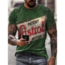 Camisa masculina Castrol, estampas em 3D