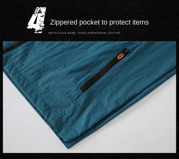 Jaqueta corta-vento masculina, proteção solar UV, respirável, ultraleve