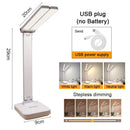 LED Desk Lamp 3 Levels Dimmable Touch Night Light USB Rechargeable Eye Protection Foldable Table Lamp For Bedroom Bedside Desk