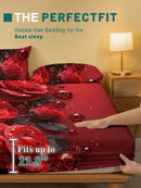 Lençol estampado Red Rose 1 pç (fronha não inclusa)