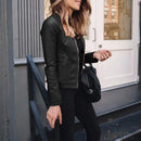 Jaqueta de couro feminina